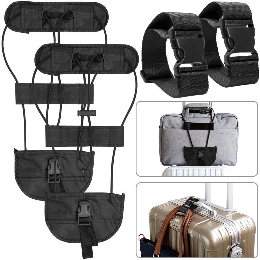 Trade Shop - Corda Fissaggio Per Doppio Bagaglio Per Bagaglio A Mano Trasporto 2 In 1 -