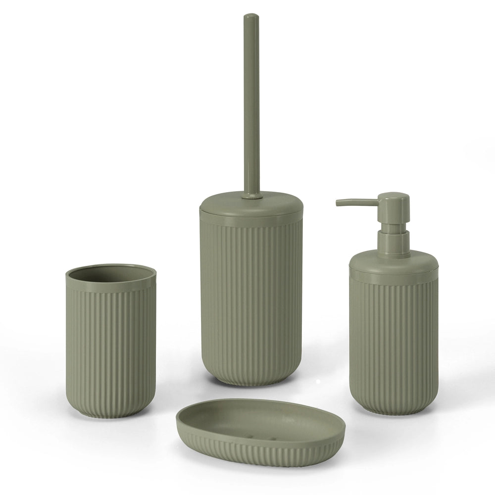 Portascopino verde in plastica rigida  cannettata Arizona