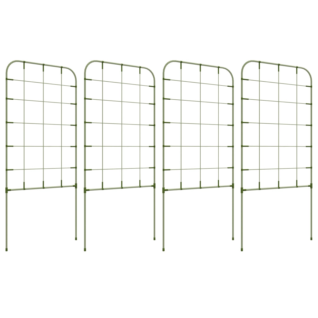 Set 4 Grigliati Giardino ¨C Xylo ¨C Acciaio Verde 40x90cm per Piante Rampicanti