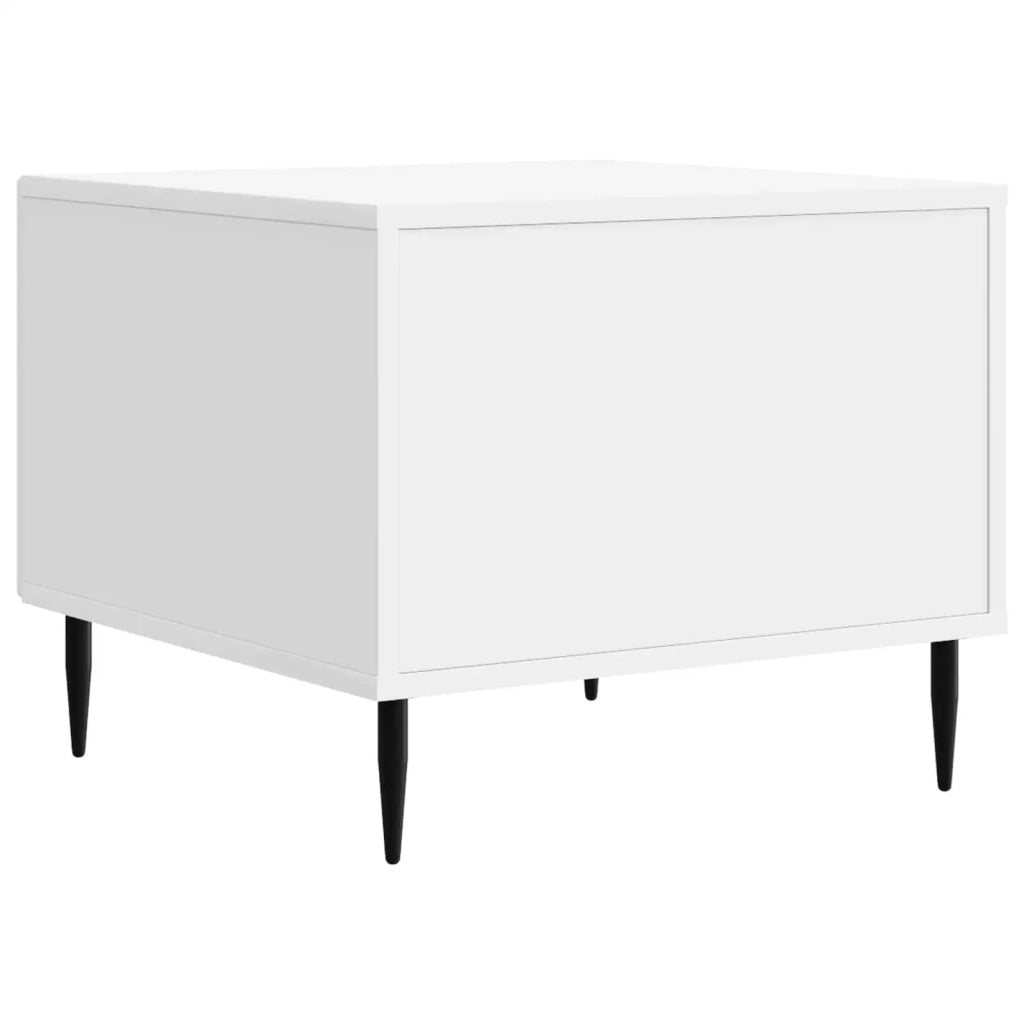 Tavolino da salotto con cassetto Bianco Lucido 49 x 50 x 40 cm 894969