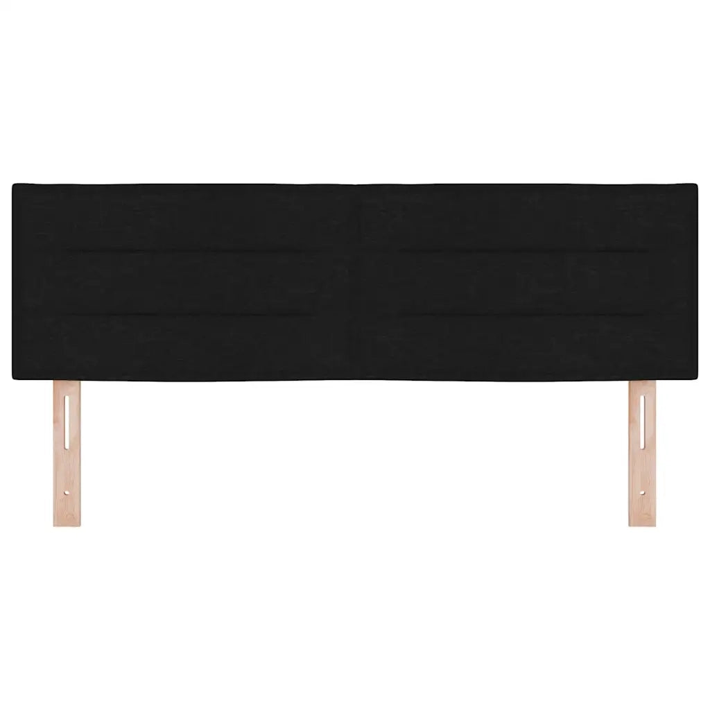 Testiera | Testata LED con strisce LED con Testiera | Testata Nero 160 cm Tessuto