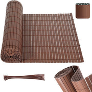 Schermo per giardino in PVC - separazione per balcone e schermo per terrazza e giardino - marrone 0,9x3m