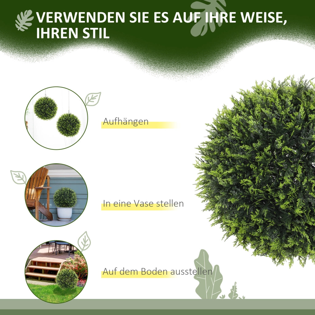 Piante Artificiali Set 2 Pezzi ¨C zephmum ¨C Verde 45 cm