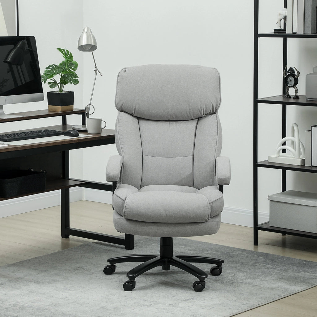 Sedia da Ufficio Alta Portata 200kg ¨C Xylo ¨C Tessuto Grigio Chiaro