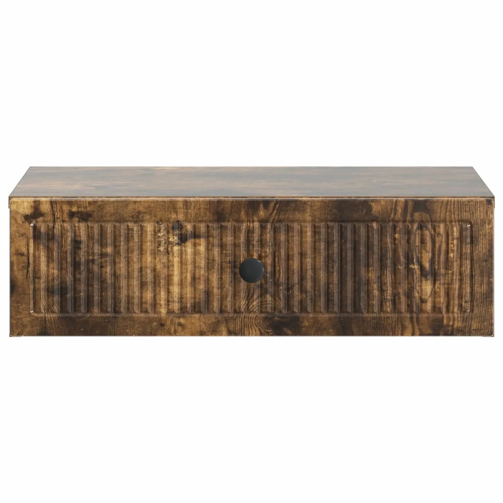 Tavolino da Parete Laterale | Tavolo laterale | Tavolino Rovere Fumo 59 x 34,5 x 17 cm