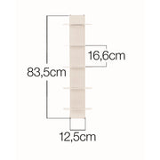 ALUBOX DEMETRA Libreria Da Parete In Alluminio E Lamiera Zincata 83,5X23X21 Cm Libreria Sospesa 6,6 Kg Con 5 Mensole Libri 17x23 Cm Libreria Salvaspazio Con Inserti A L E Attrezzatura COLORE: BIANCA