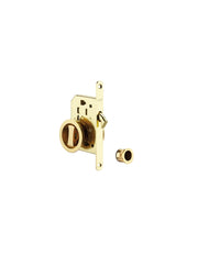 Serratura a gancio per porta scorrevole, asse 50 mm, chiusura WC, finitura ottone – THIRARD