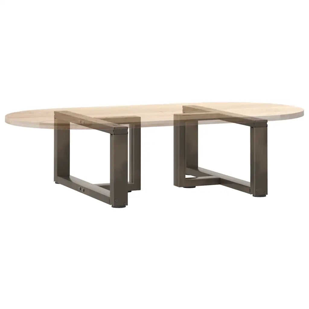 Gambe per Tavolino da Caffè a Forma di T 2 pz Nere 70x25x(30-31) cm Acciaio 4013019