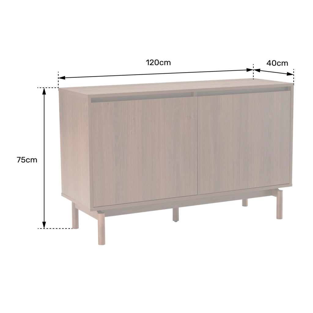Tavolo buffet in legno scuro 120cm SARAH