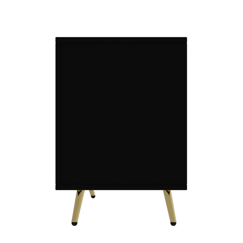 SIDEBOARD 160 x 40 x 75 cm Nero/Legno con 4 ante