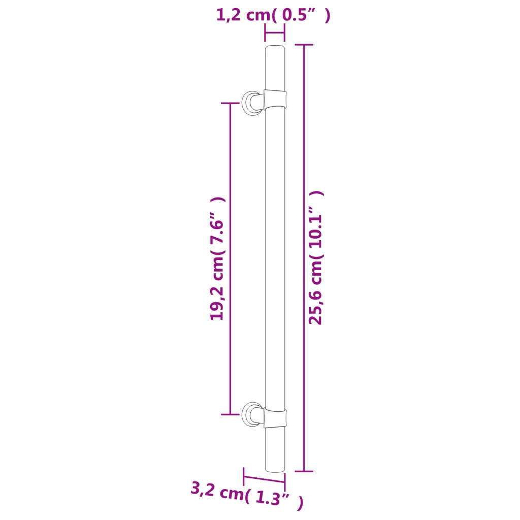 Maniglie per Mobili 20 pz Bronzo 192 mm in Acciaio Inox 3203703