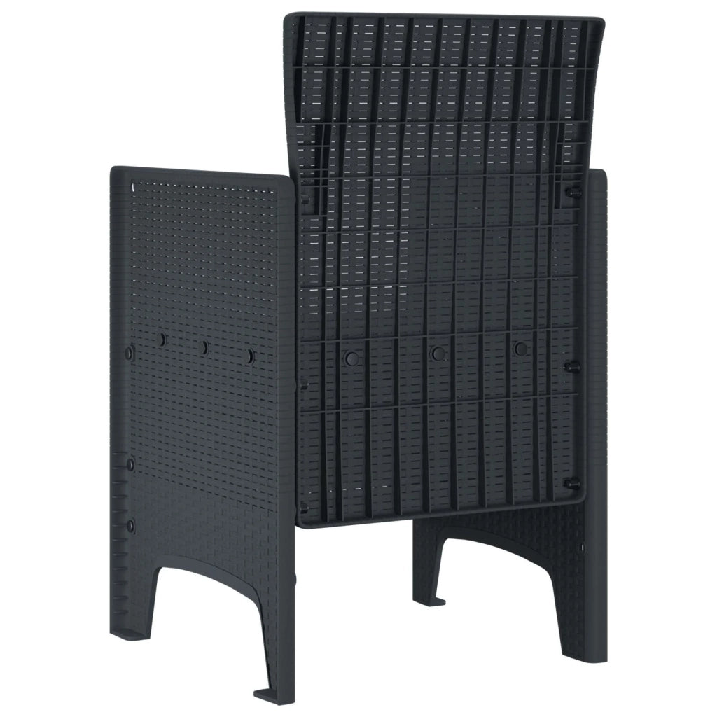 Sedia da Giardino 4 pz | Sedie da Esterno Antracite 53 x 49 x 85 cm Polipropilene