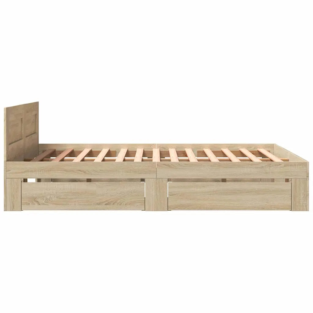 Letto matrimoniale | Letto per adulti | Struttura del letto 2 pcs Sonoma 153 x 203 cm Legno multistrato