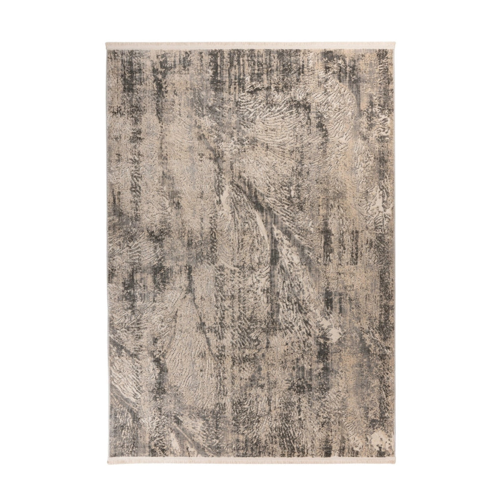 Tappeto Vintage Adeon 500 in Grigio e Beige