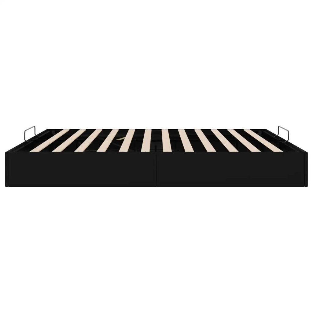 Letto ottomano Nero King size Similpelle 3403066