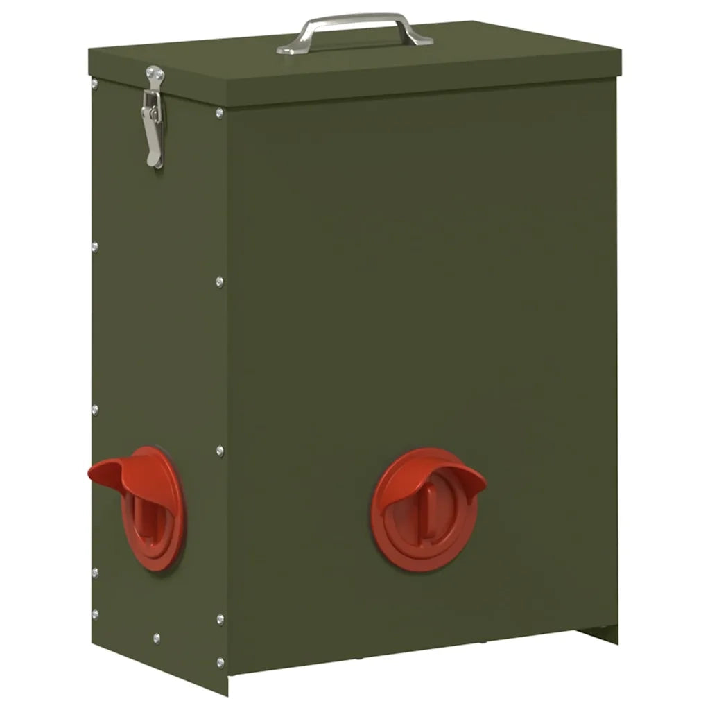 Feeder per pollo 2 pz Verde oliva 32,5 x 20,5 x 43 cm CFW1887879
