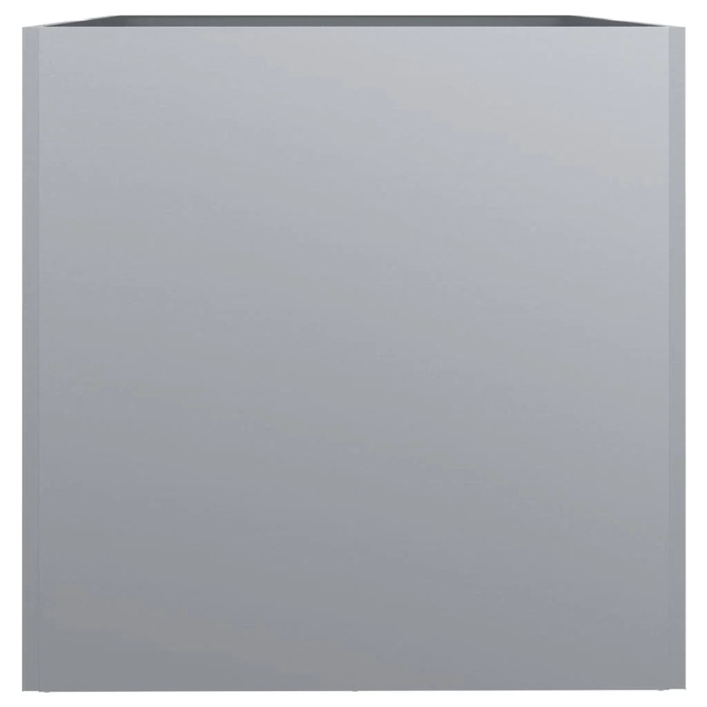 Fioriera/aiuola argentata per piante fiori terrazza giardino 62 x 47 x 46 cm acciaio zincato argento 02_0038078