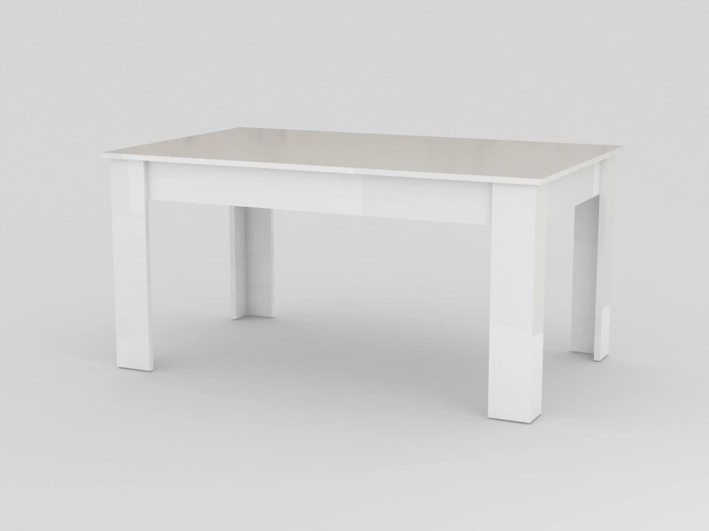 Tavolo allungabile 90x140-190 grigio per sala da pranzo soggiorno Jesi Stone