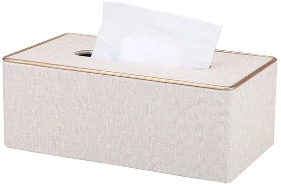 Cassetto per Taschini - Supporto per Taschini in Pelle PU - Scatola per Taschini - Per Ufficio/Auto/Casa - Bianco - Progetto di Design Stilistico - Supporto per Taschini