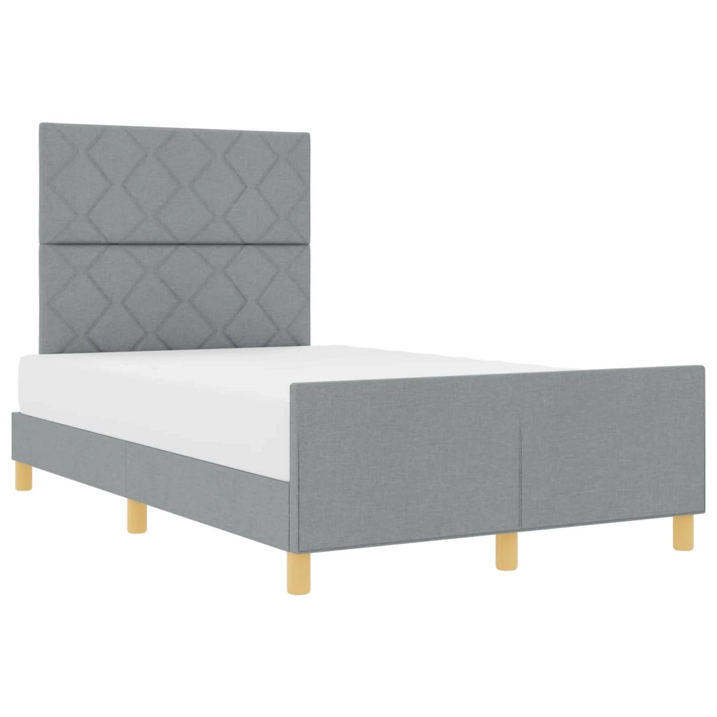 Struttura del letto Grigio chiaro 120 x 200 cm Tessuto