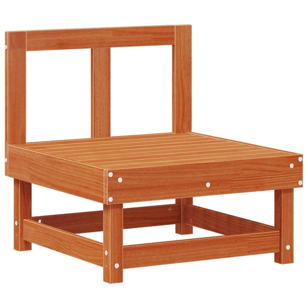 Divano Medio da Giardino Legno di pino massiccio Marrone Cera 865431