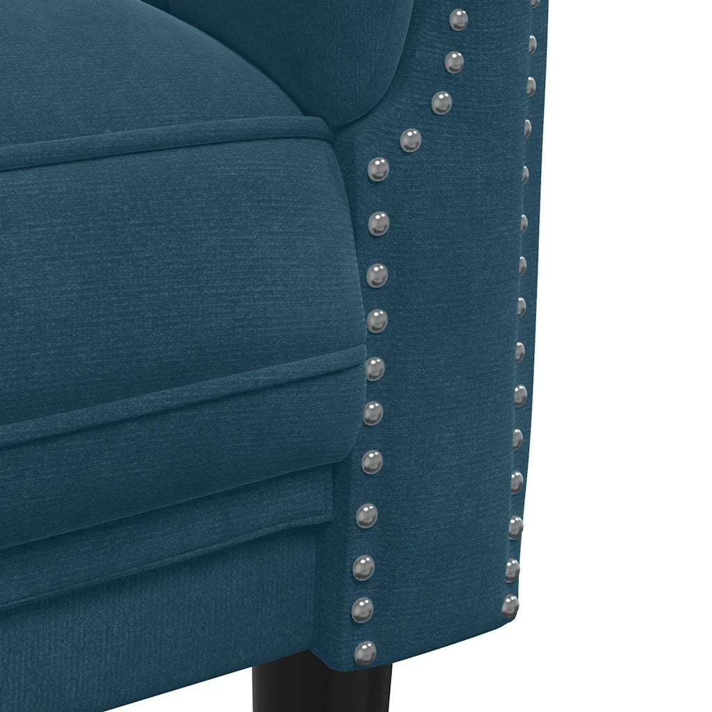 Set di Divani 3 pz Blu in Velluto 3209217