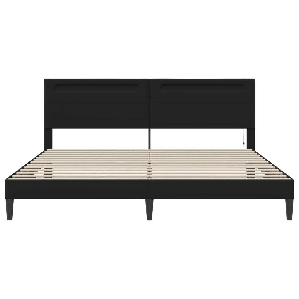 Struttura del letto con testiera Nero 180 x 200 cm Similpelle 42028031