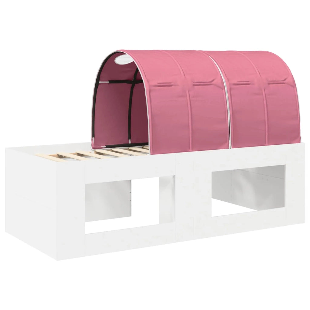 Letto con Tunnel 3 pcs Bianco e Rosa Legno multistrato 3423644