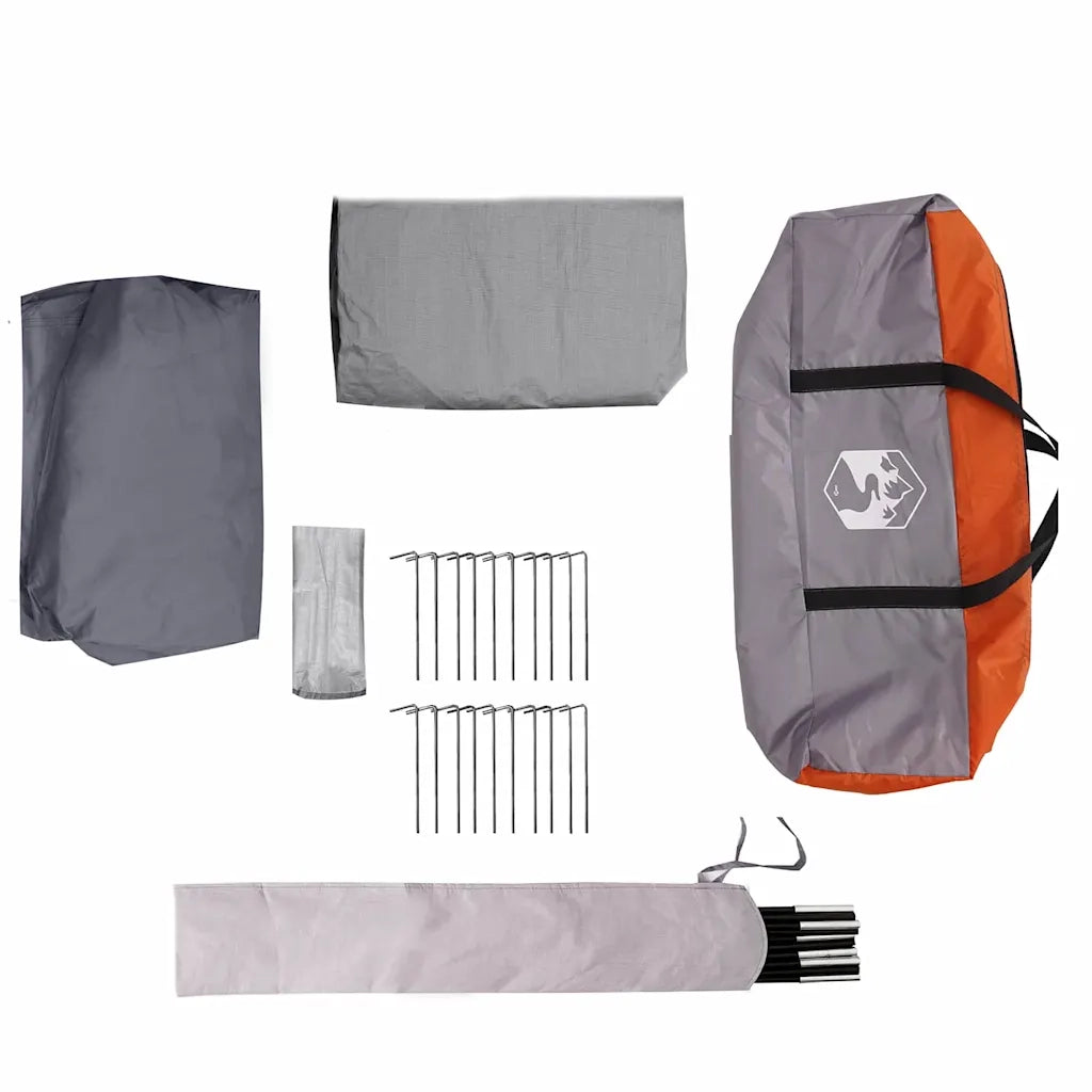 Tenda familiare per 4 persone 4 persona Grigio e arancione 42004085