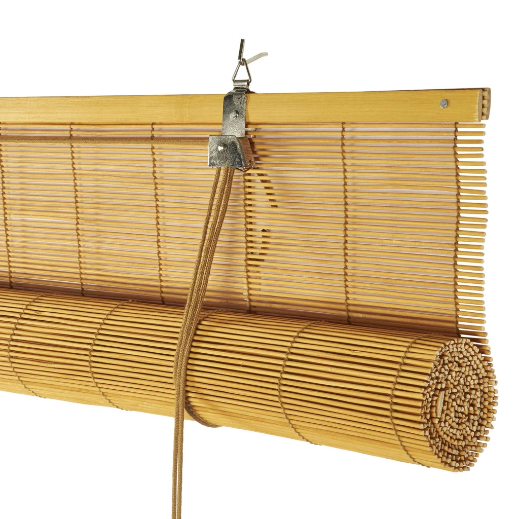 Tenda a rullo oscurante in bamboo naturale Marronechiaro 90x175 cm