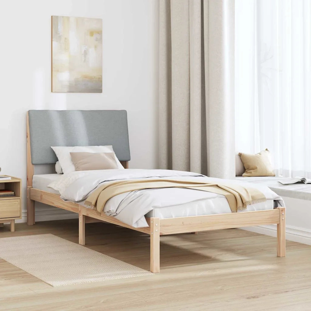 Letto singolo | Letto per adulti | Struttura del Letto Marrone e grigio chiaro 100 x 200 cm