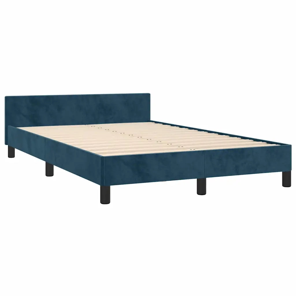 Giroletto senza Materasso Blu Scuro 120x200 cm in Velluto 3125688