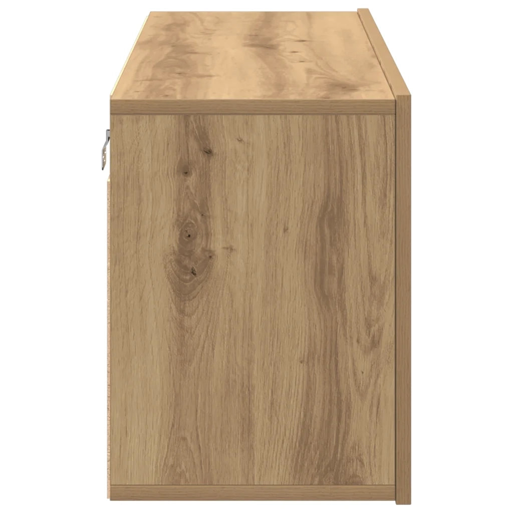 Mobile TV a Parete-Mobile TV a Muro Rovere Artigianale 100x30x41 cm