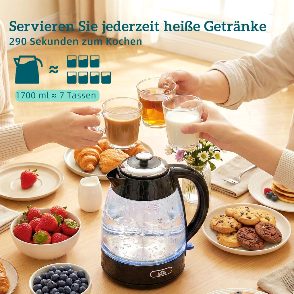 Bollitore e Tostapane Set ¨C Minimal ¨C Nero 1.7L 2200W