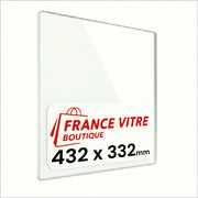 432 x 332 x 4 mm - Vetro per stufa a legna - vetro camino di ricambio - vetro per caminetto resistente al fuoco - France Vitre