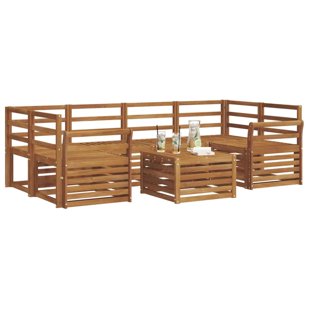 Set divani Naturale Legno di Acacia Massello 3374449
