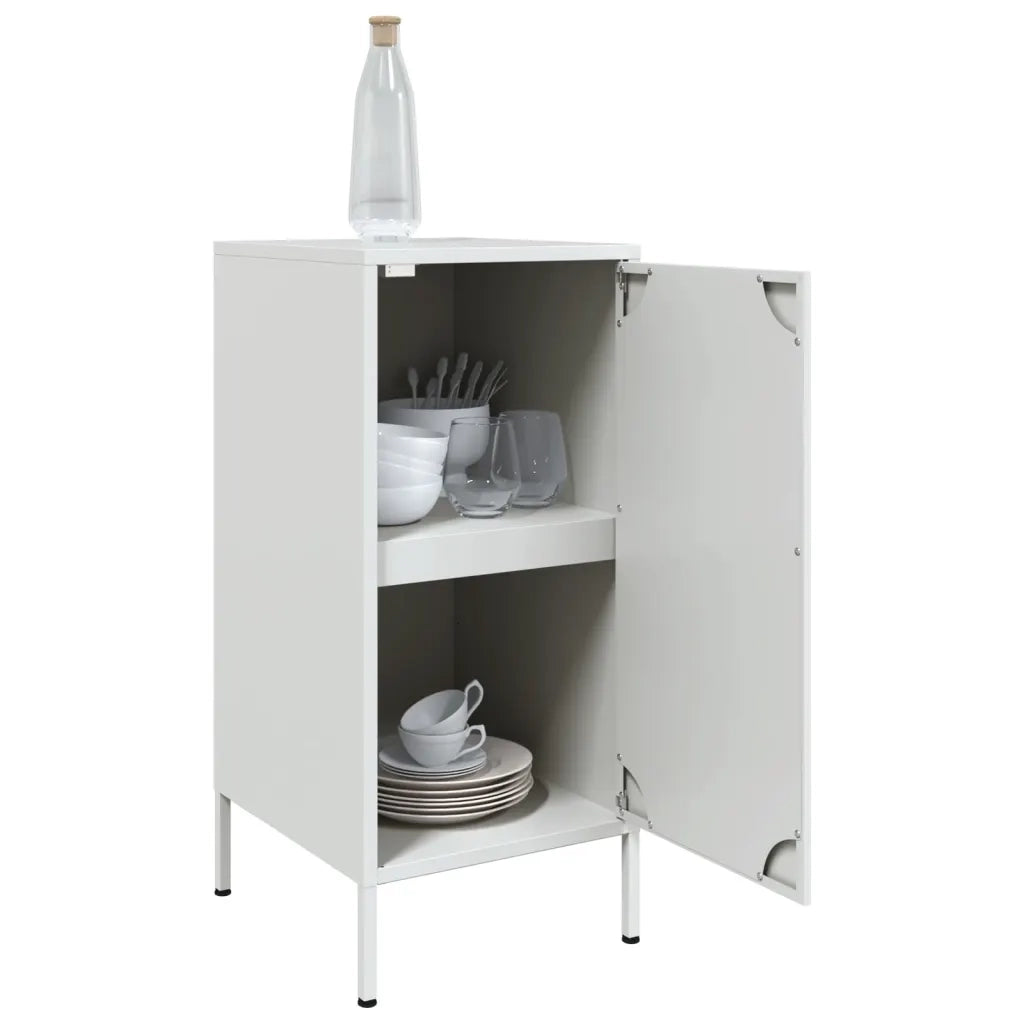Credenze 2 pz Bianche 36x39x79 cm in Acciaio 843023