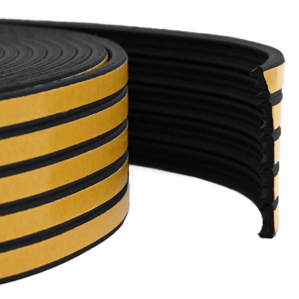Nastro adesivo per finestre Nero 15 x 8 mm 100 m Schiuma EPDM 42038101