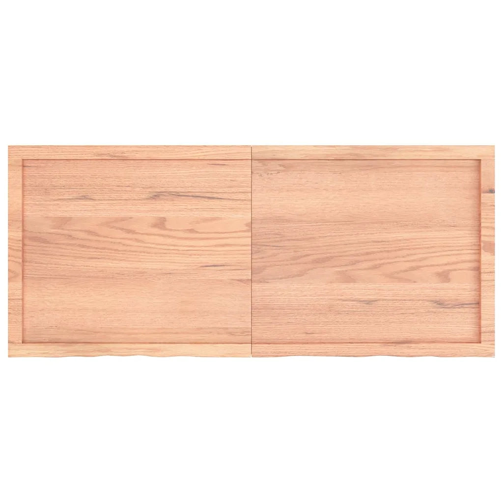 Piano Bagno Marrone 140x60x(2-6) cm Legno Massello Trattato 3156152