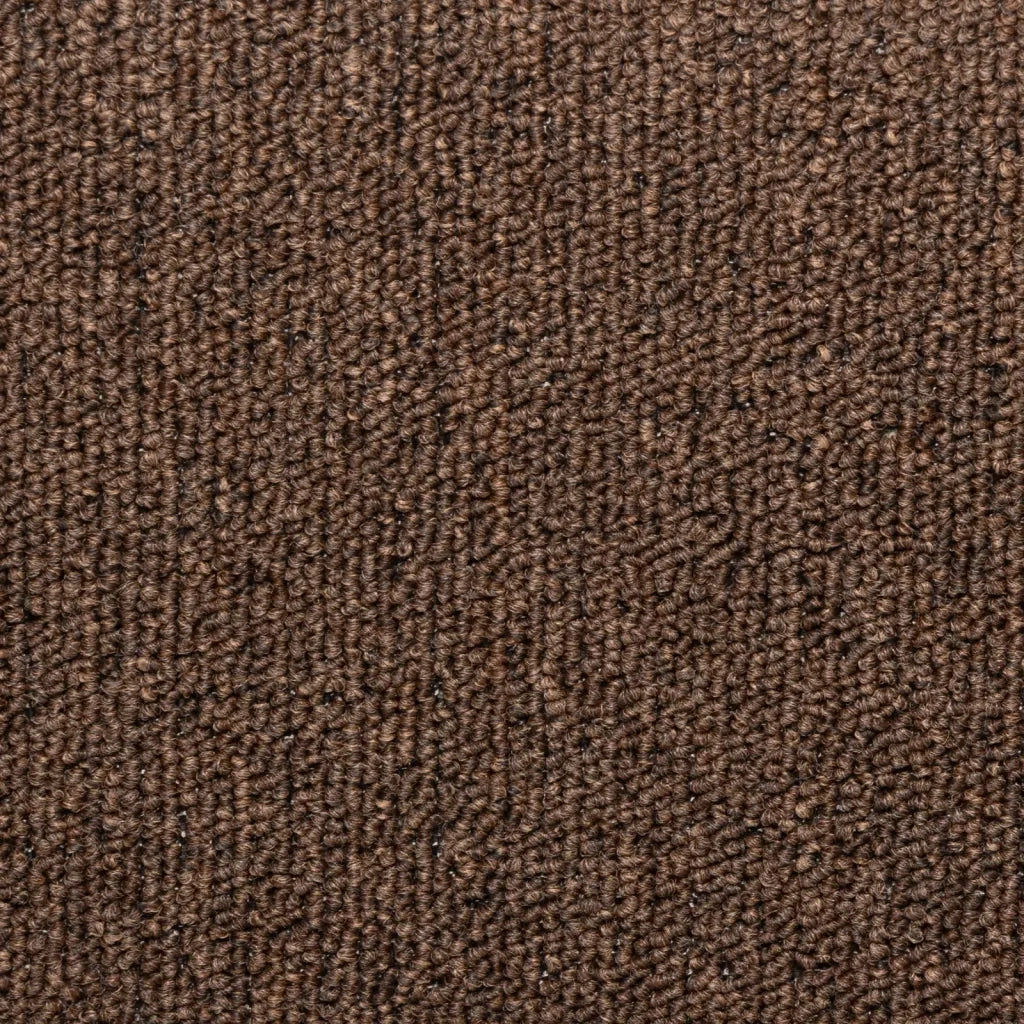 Tappetini per scale 15 pz | Gradini per Scale 65x21x4 cm Marrone Bordo rettangolare