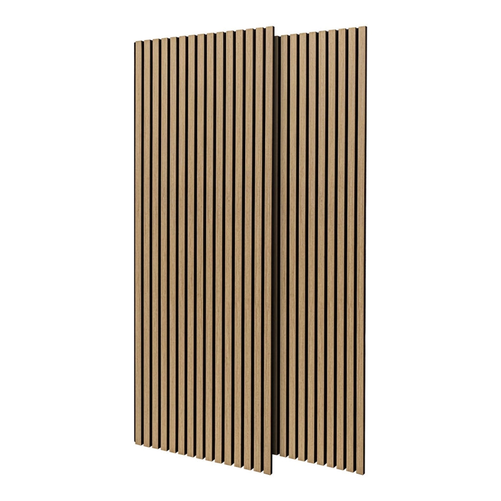 Mozart - Set di 2 pannelli fonoassorbenti decorativi in legno 235x60 cm, beige