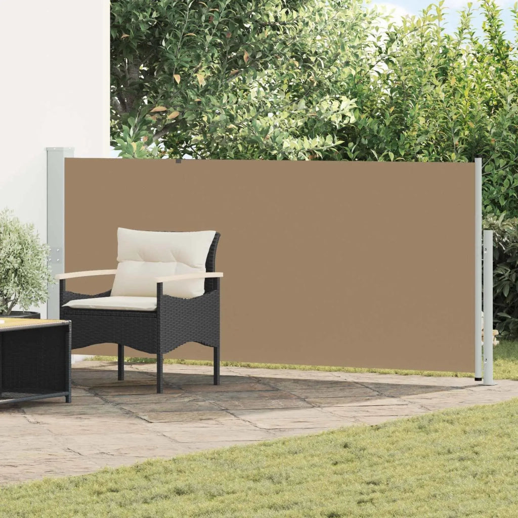 Tenda laterale Retrattile-Tenda laterale da giardino Tortora 600 x 117 cm Poliestere