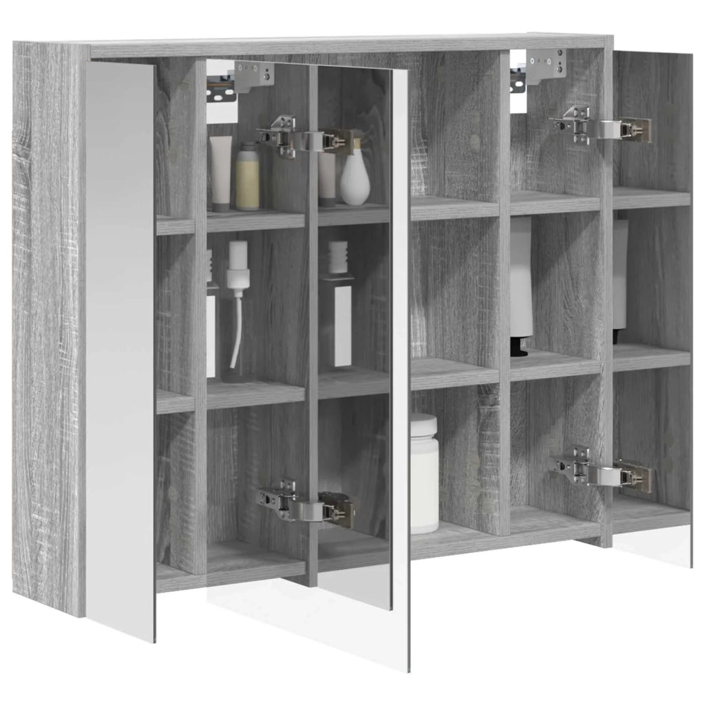 Mobiletto per specchio da bagno Grigio Sonoma 889172