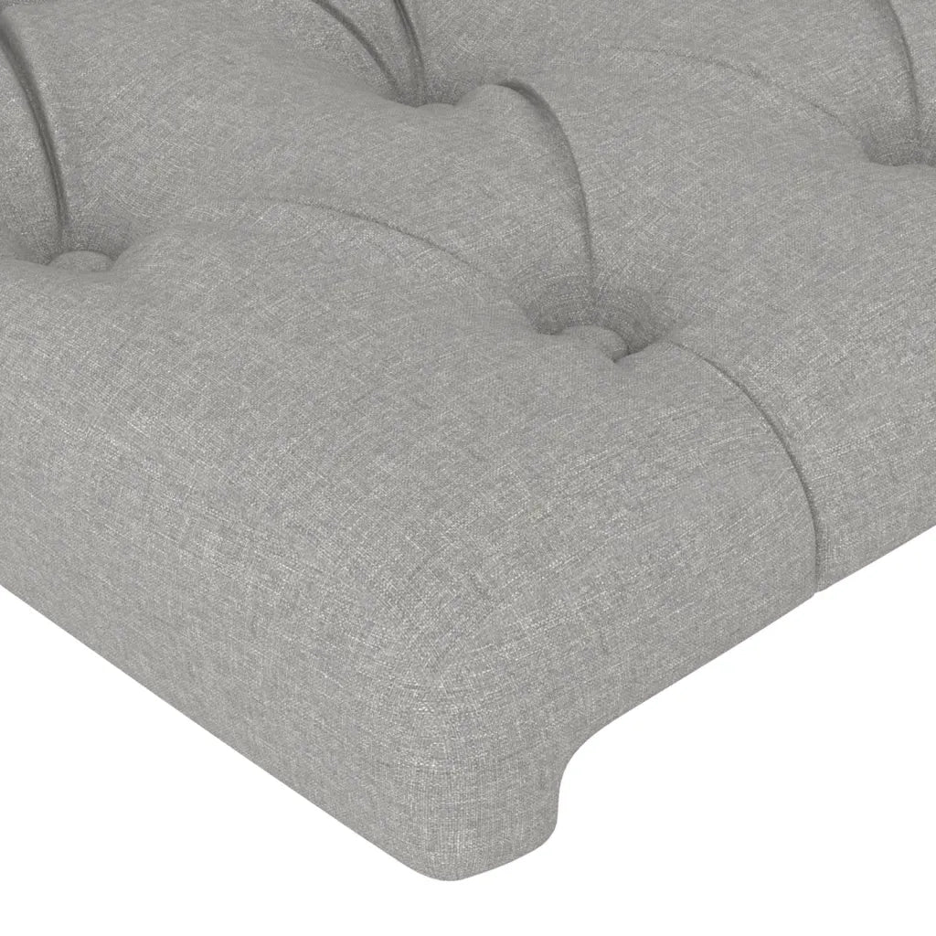 Testiera Grigio Chiaro 144x7x118/128 cm Tessuto 3116666