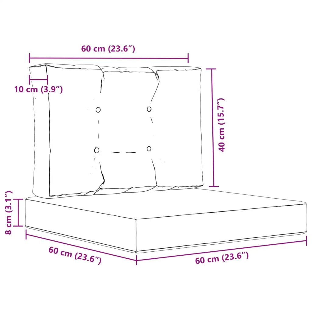 Cuscino per divano da esterno 2 pcs Turchese Poliestere 900743
