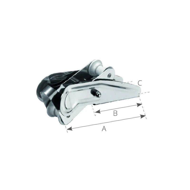 MUSONE BASCULANTE INOX MM. 280 S.S. HINGED BOW ROLLER MM. 332
