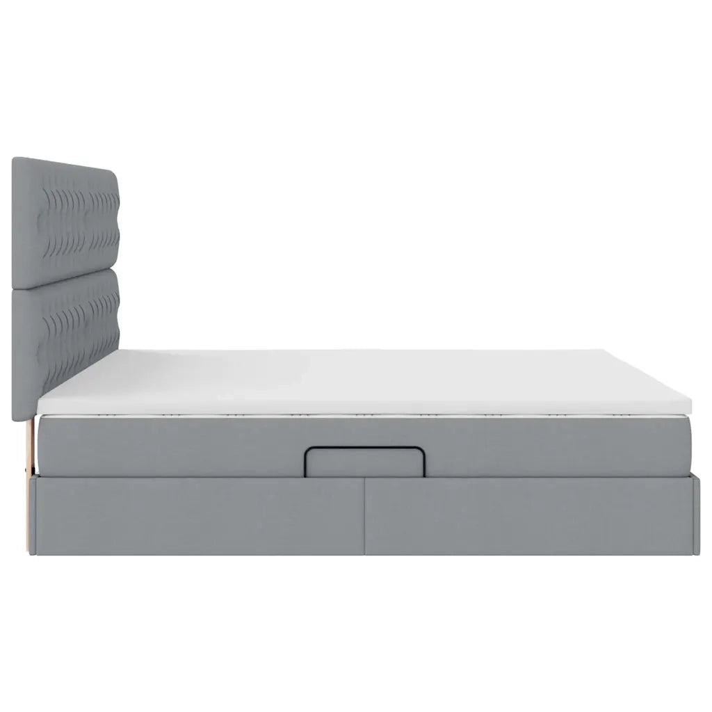 Letto con contenitore e materasso Grigio chiaro 160 x 200 cm 3371853