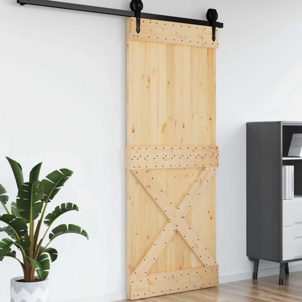 Porta NARVIK Naturale 95 x 210 cm Legno di pino solido 42047098