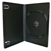 Trade Shop - Set 5 Custodie Custodia Singole Nero Per Cd Dvd Dvr Plastica Con Pattina Esterna -