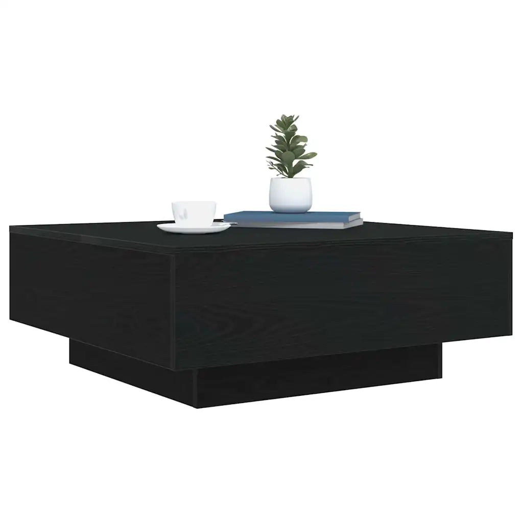 Tavolino da salotto | Tavolino da caff¨¨ | Tavolino da Soggiorno Rovere Nero 80 x 80 x 31 cm